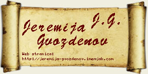 Jeremija Gvozdenov vizit kartica